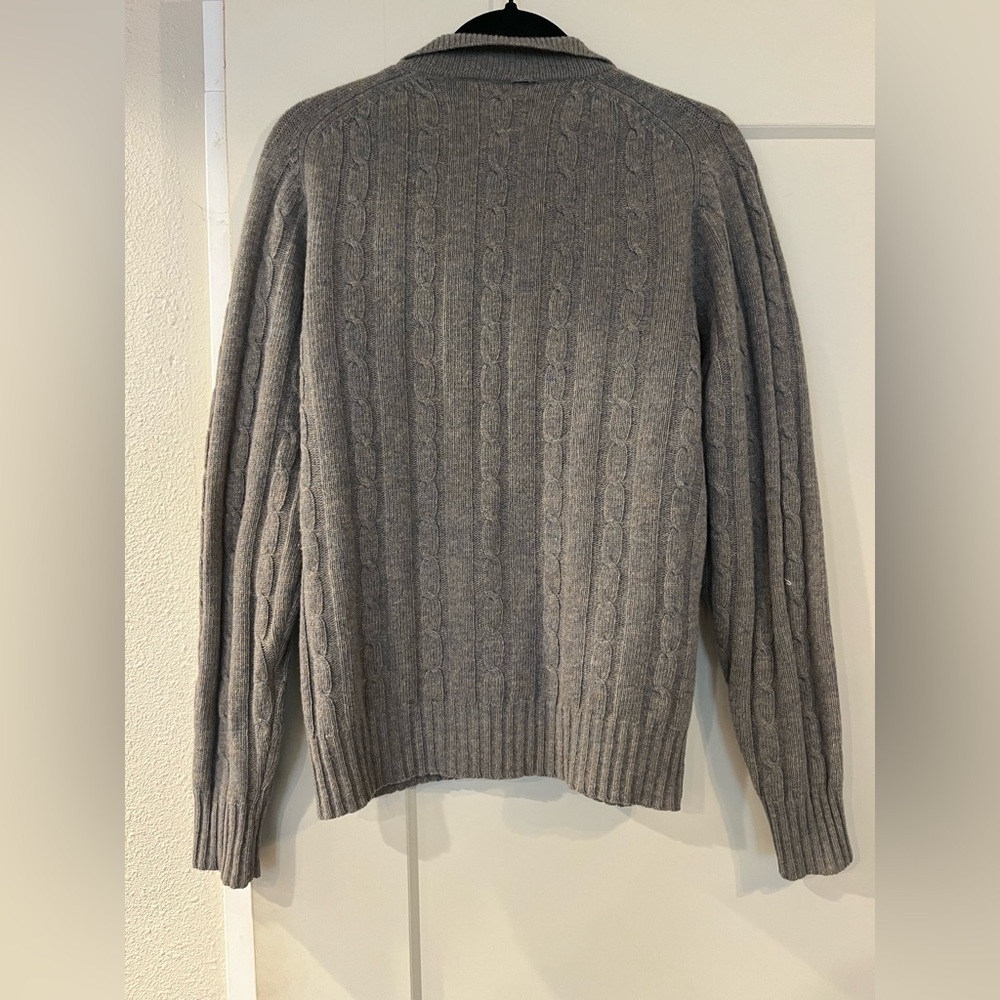 100% Australian Lambswool Gray Pullover Sweater Womens Medium / Mens Small - Picture 8 of 11